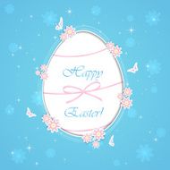 Blue paper Easter egg