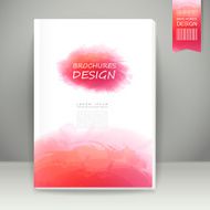 watercolor style brochure design in pink