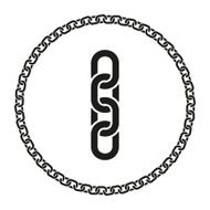 Chain Seamless Line and Closed in a Circle Template Vector