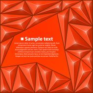 Vector background with triangles Red