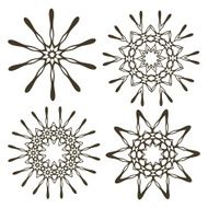 Set of abstract modern black shapes