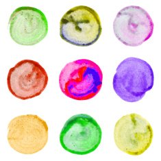 Vector watercolor circles