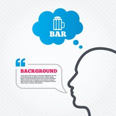 Bar or Pub sign icon Glass of beer symbol