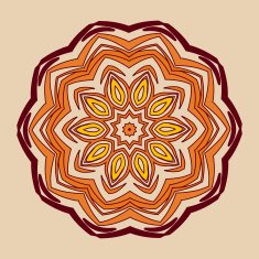 Lace floral ethnic ornament artwork