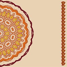 Lace floral ethnic ornament artwork N2