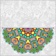 floral round pattern in ukrainian oriental ethnic style for your N5