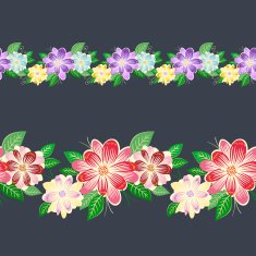 Seamless floral border N4