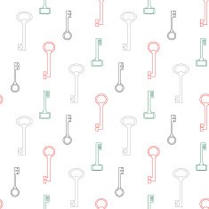 Seamless background with retro keys silhouette N2