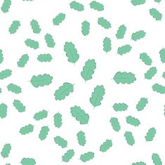vector seamless pattern with oak leaves