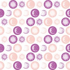 seamless background sun and the moon retro vintage