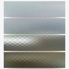 Hexagonal headers set sea landscape blurred design vector