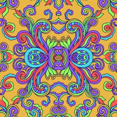 Decorative abstract floral pattern