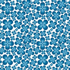 Seamless pattern with blue flowers N5