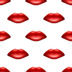 Universal red lips seamless patterns
