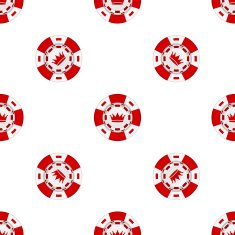 Universal casino chips seamless patterns