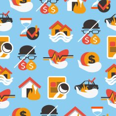 Seamless pattern with insurace equipment N2