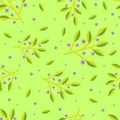 Blueberry seamless pattern