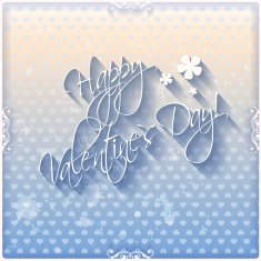 Grunge Happy Valentine`s Day hand lettering card background hearts pattern