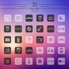 Set of hipster icons N4