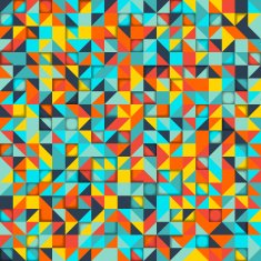 Mosaic colorful background of geometric shapes N9