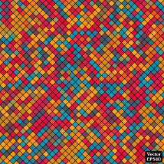 Abstract mosaic background of pattern tile multicolored squares