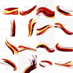 Red orange bright feather lines concept N14