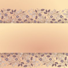 barberry border hand-drawn berry pattern N3