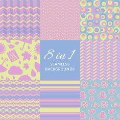 Vector set of seamles backgrounds N3