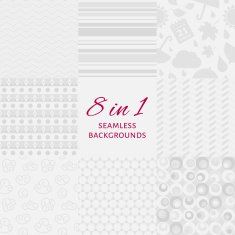 Vector set of seamles backgrounds N4