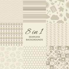 Vector set of seamles backgrounds N5