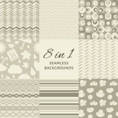 Vector set of seamles backgrounds N6
