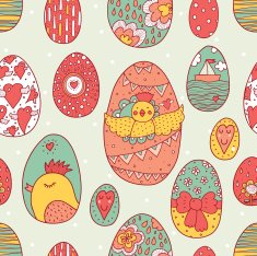 Seamless vector of Easter pattern - Illustration N3