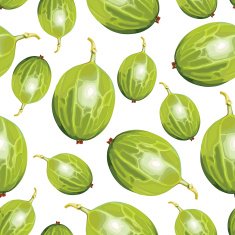 Green gooseberries pattern seamless