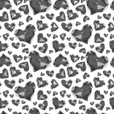 seamless pattern of glass hearts