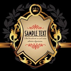 Vector decorative ornamental background with golden elements N11