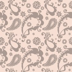 beautiful golden paisley seamless background N4