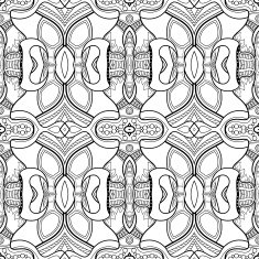 Vector Seamless Monochrome Abstract Pattern N38