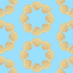 Sketch sea shell in vintage style N2