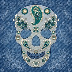 Denim background with skull N2
