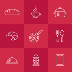 Kitchen seamless pattern