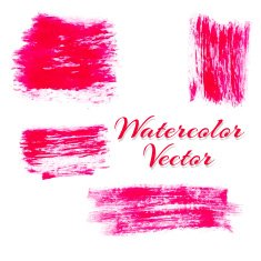 red watercolor stains