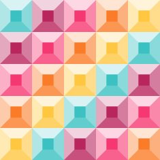 Abstract geometric pattern like a colorful quilt N2