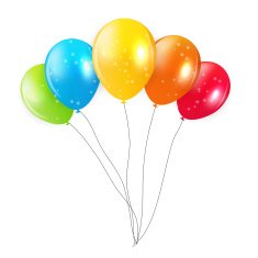 Set of Colored Balloons Vector Illustration N17
