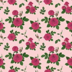 Vector seamless tiling pattern with roses