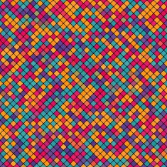 Abstract mosaic background of vibrant colorful decor squares