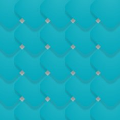 Blue squares with rounded corners and shadow on gray background