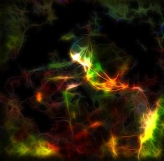 Abstract green color fractal background