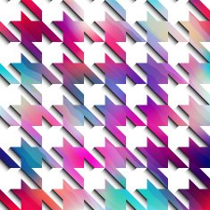 Hounds-tooth pattern on white background N2