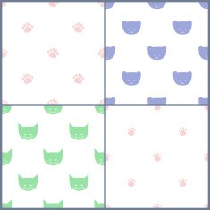 Cute animal vector patterns