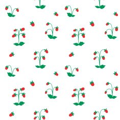 Wild strawberry bushes seamless pattern